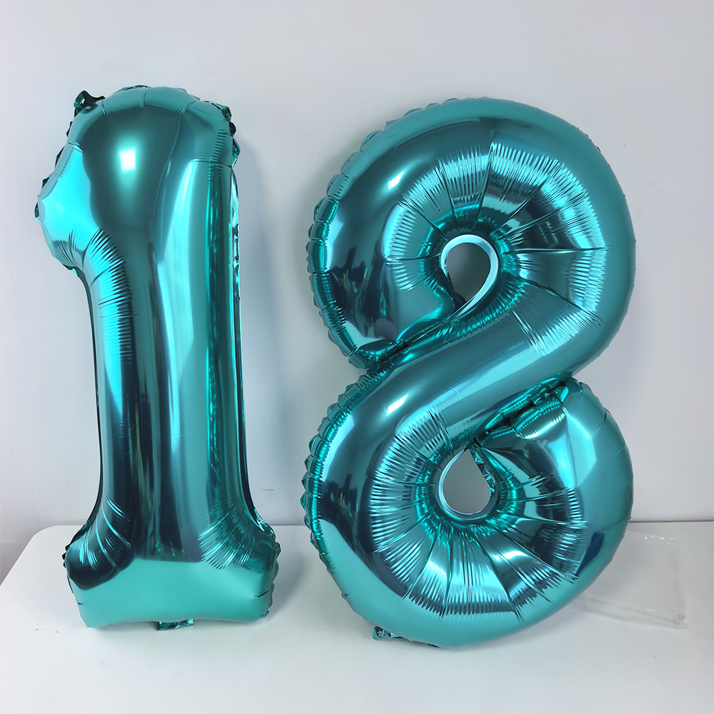 Balloon Pump Hand - 32 Zoll Blaugrün Blau Nummer 18