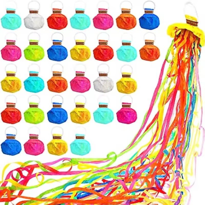Confetti Cannon Tube - Bunte Handwurf-Konfetti-Poppers, Werfen von Luftschlangen, Poppers,