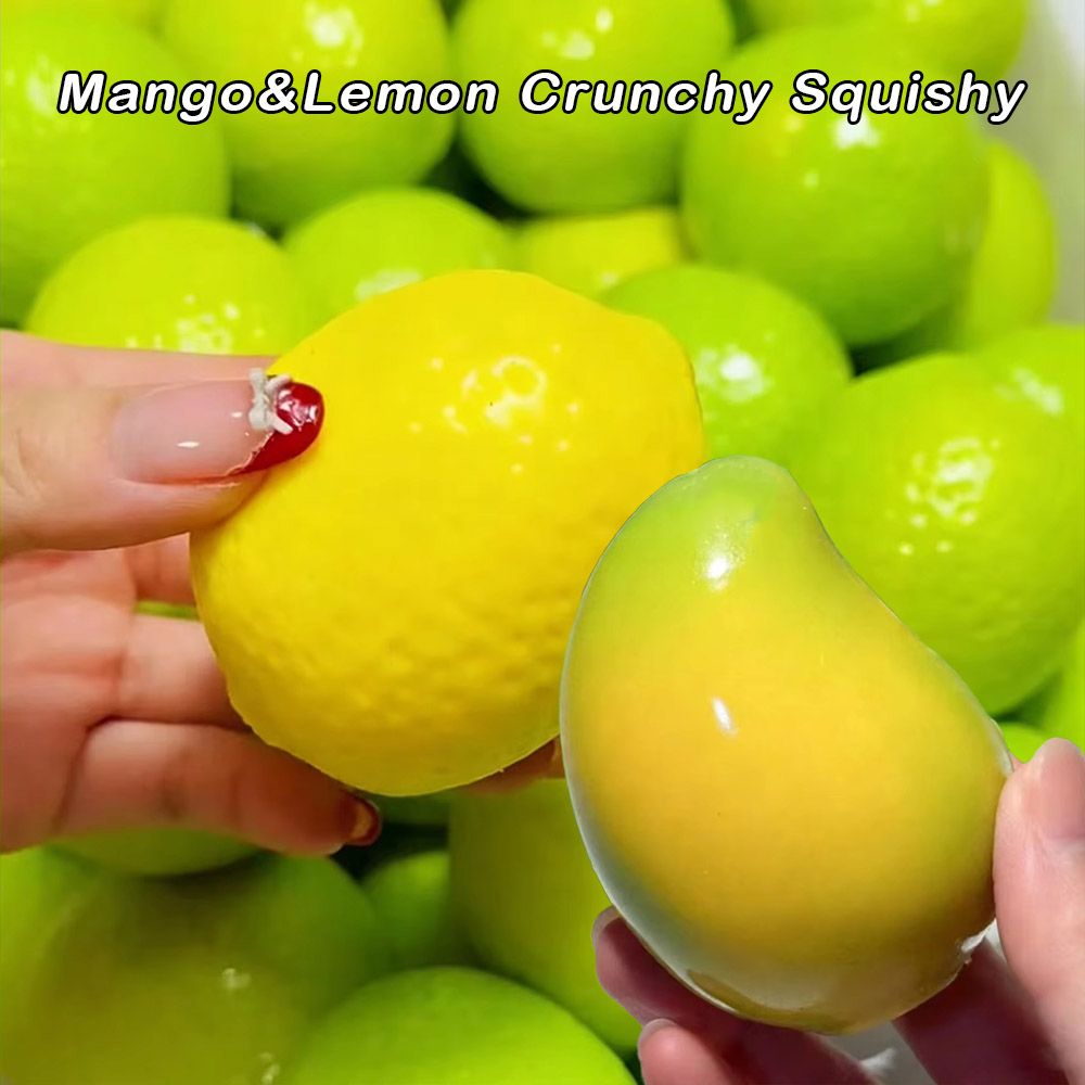 Event Party - Handgefertigter knuspriger Zitronen-Stressball, Farbwechselndes knuspriges Mango-Spielzeug,