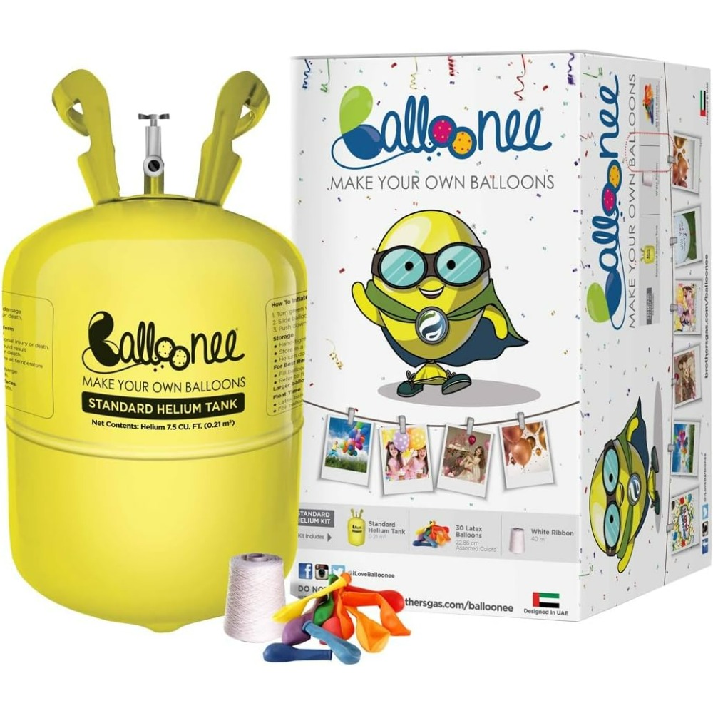 Balloon Pump Hand - Balloonee Standard Einweg-Heliumtank 7,5 Kubikfuß -