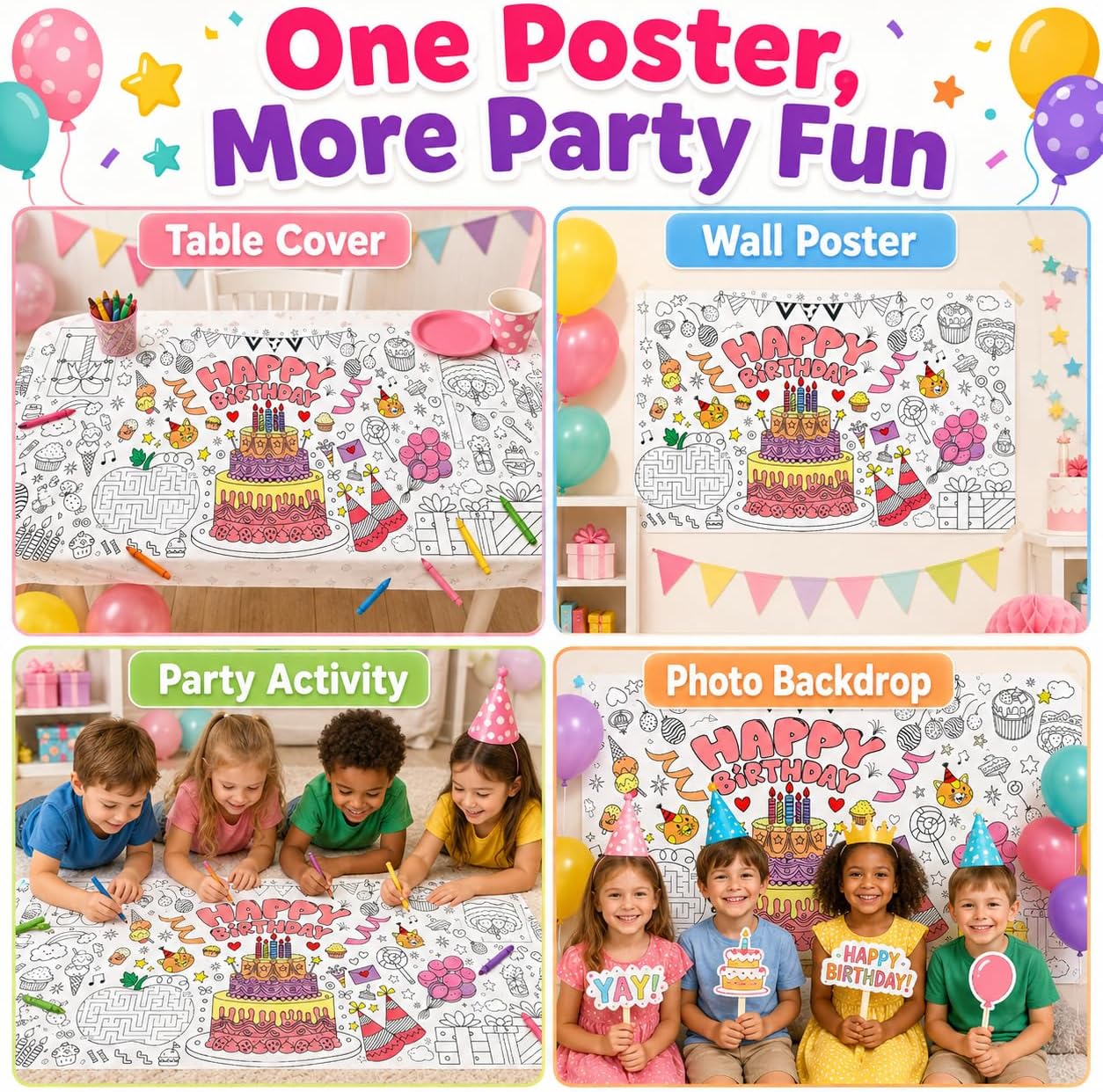 Riesiges Malposter für Kinder, – Table Cloth Disposable Bewertung und Preis