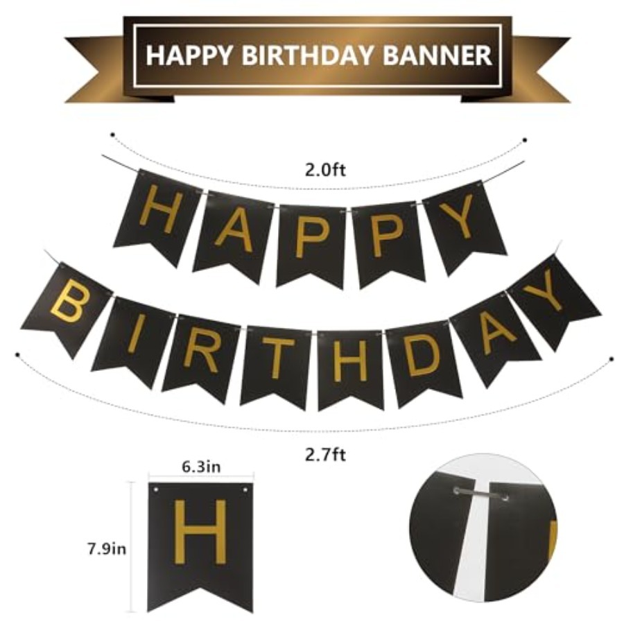 Schwarz-gold gestreiftes Banne – Party Banner Gold Bewertung und Preis