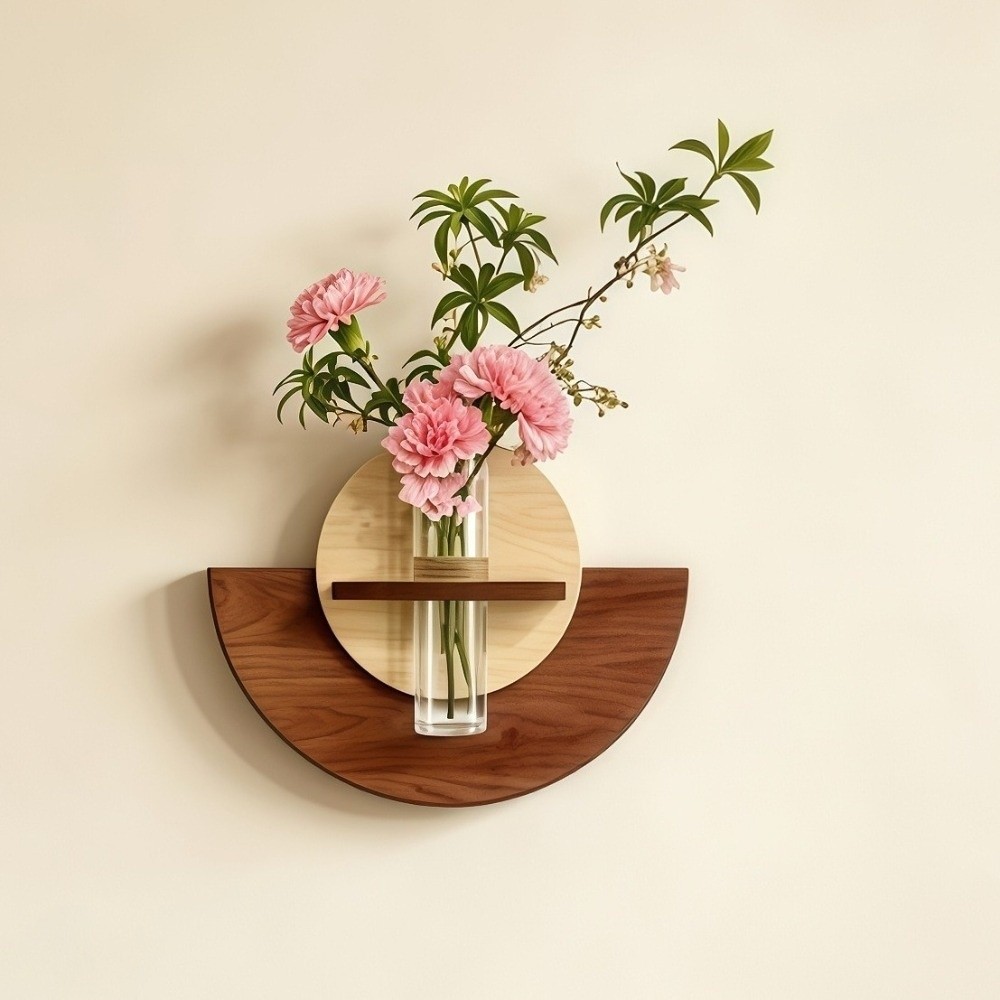 Ovales Wandregal aus Holz für  – Flower Wall Panel Bewertung und Preis